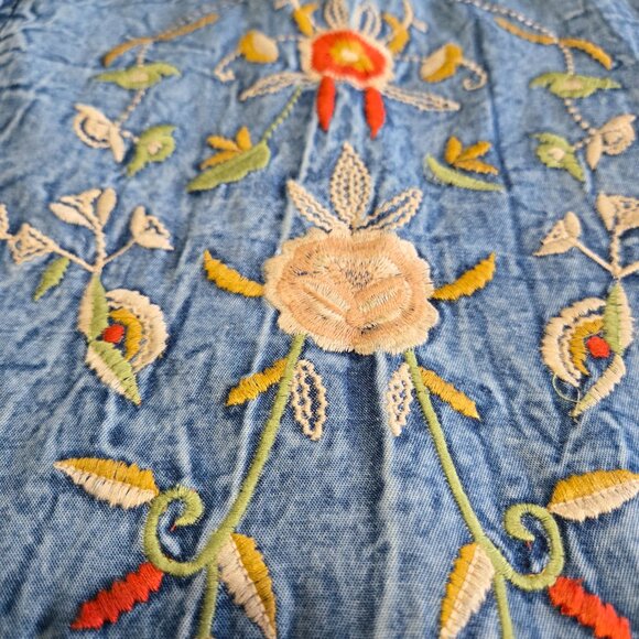 Nostalgia Denim Embroidered Top - Picture 7 of 14